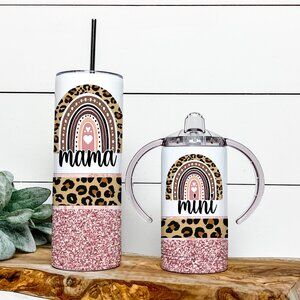 Mama & Mini Elegant Matching Tumbler and Sippy Cup Set